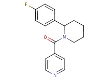 4-{[2-(4-fluorophenyl)-1-piperidinyl]carbonyl}pyridine