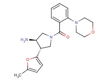 (3R*,4S*)-4-(5-methyl-2-furyl)-1-(2-morpholin-4-ylbenzoyl)pyrrolidin-3-amine