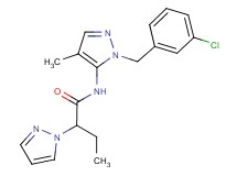 N-[1-(3-chlorobenzyl)-4-methyl-1H-pyrazol-5-yl]-2-(1H-pyrazol-1-yl)butanamide