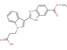 3-{3-[6-(methoxycarbonyl)-1H-benzimidazol-2-yl]-1H-indol-1-yl}propanoic acid