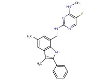 N~2~-[(3,5-dimethyl-2-phenyl-1H-indol-7-yl)methyl]-5-fluoro-N~4~-methylpyrimidine-2,4-diamine
