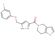 5-({5-[(3-fluorophenoxy)methyl]-1H-pyrazol-3-yl}carbonyl)-4,5,6,7-tetrahydrothieno[3,2-c]pyridine