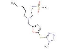 N-[(3S*,4R*)-1-({5-[(4-methyl-4H-1,2,4-triazol-3-yl)thio]-2-furyl}methyl)-4-propylpyrrolidin-3-yl]methanesulfonamide
