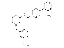 1-(3-methoxybenzyl)-N-{[2-(2-methylphenyl)-5-pyrimidinyl]methyl}-3-piperidinamine
