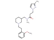 N-({1-[2-(2-methoxyphenyl)ethyl]-3-piperidinyl}methyl)-N-methyl-3-(3-methyl-1H-pyrazol-1-yl)propanamide