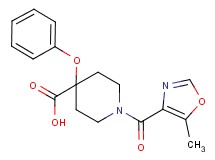 1-[(5-methyl-1,3-oxazol-4-yl)carbonyl]-4-phenoxypiperidine-4-carboxylic acid