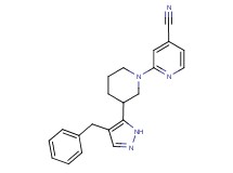 2-[3-(4-benzyl-1H-pyrazol-5-yl)piperidin-1-yl]isonicotinonitrile