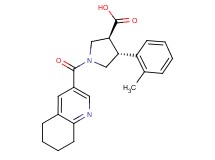 (3S*,4R*)-4-(2-methylphenyl)-1-(5,6,7,8-tetrahydroquinolin-3-ylcarbonyl)pyrrolidine-3-carboxylic acid