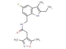 2-(3,5-dimethyl-4-isoxazolyl)-N-[(2-ethyl-5-fluoro-3-methyl-1H-indol-7-yl)methyl]acetamide