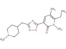 6-ethyl-1,5-dimethyl-3-{3-[(1-methylpiperidin-4-yl)methyl]-1,2,4-oxadiazol-5-yl}pyridin-2(1H)-one