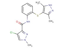 4-chloro-N-{2-[(3,5-dimethyl-1H-pyrazol-4-yl)thio]phenyl}-1-methyl-1H-pyrazole-3-carboxamide