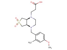 3-[(4aR*,7aS*)-4-(4-methoxy-2-methylbenzyl)-6,6-dioxidohexahydrothieno[3,4-b]pyrazin-1(2H)-yl]propanoic acid