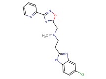 2-(5-chloro-1H-benzimidazol-2-yl)-N-methyl-N-{[3-(2-pyridinyl)-1,2,4-oxadiazol-5-yl]methyl}ethanamine