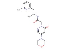 N-[1-methyl-2-(6-methyl-2-pyridinyl)ethyl]-2-[4-(4-morpholinyl)-6-oxo-1(6H)-pyridazinyl]acetamide