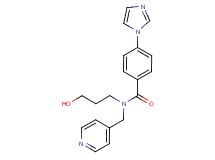 N-(3-hydroxypropyl)-4-(1H-imidazol-1-yl)-N-(pyridin-4-ylmethyl)benzamide