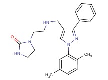 1-[2-({[1-(2,5-dimethylphenyl)-3-phenyl-1H-pyrazol-4-yl]methyl}amino)ethyl]-2-imidazolidinone