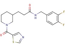 N-(3,4-difluorobenzyl)-3-[1-(1,3-thiazol-5-ylcarbonyl)-3-piperidinyl]propanamide