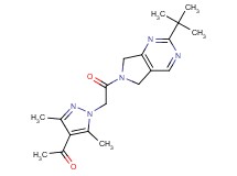 1-{1-[2-(2-tert-butyl-5,7-dihydro-6H-pyrrolo[3,4-d]pyrimidin-6-yl)-2-oxoethyl]-3,5-dimethyl-1H-pyrazol-4-yl}ethanone