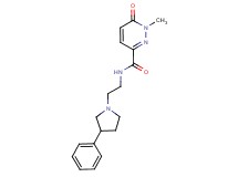 1-methyl-6-oxo-N-[2-(3-phenylpyrrolidin-1-yl)ethyl]-1,6-dihydropyridazine-3-carboxamide