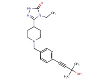 4-ethyl-5-{1-[4-(3-hydroxy-3-methylbut-1-yn-1-yl)benzyl]piperidin-4-yl}-2,4-dihydro-3H-1,2,4-triazol-3-one