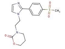 3-(2-{2-[4-(methylsulfonyl)phenyl]-1H-imidazol-1-yl}ethyl)-1,3-oxazinan-2-one