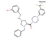 3-({[(3R,5S)-1-benzyl-5-({4-[3-(trifluoromethyl)phenyl]-1-piperazinyl}carbonyl)-3-pyrrolidinyl]amino}methyl)phenol