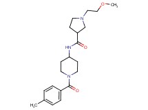 1-(2-methoxyethyl)-N-[1-(4-methylbenzoyl)piperidin-4-yl]pyrrolidine-3-carboxamide