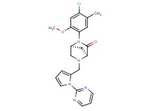 (1S*,4S*)-2-(4-chloro-2-methoxy-5-methylphenyl)-5-{[1-(2-pyrimidinyl)-1H-pyrrol-2-yl]methyl}-2,5-diazabicyclo[2.2.1]heptan-3-one
