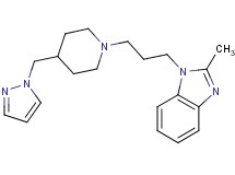 2-methyl-1-{3-[4-(1H-pyrazol-1-ylmethyl)-1-piperidinyl]propyl}-1H-benzimidazole bis(trifluoroacetate)