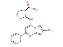 (1R*,2S*)-2-[(2-methyl-5-phenylpyrazolo[1,5-a]pyrimidin-7-yl)amino]cyclopentanecarboxamide