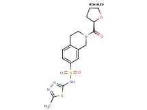 N-(5-methyl-1,3,4-thiadiazol-2-yl)-2-[(2R)-tetrahydrofuran-2-ylcarbonyl]-1,2,3,4-tetrahydroisoquinoline-7-sulfonamide