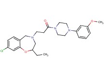 8-chloro-2-ethyl-4-{3-[4-(3-methoxyphenyl)-1-piperazinyl]-3-oxopropyl}-2,3,4,5-tetrahydro-1,4-benzoxazepine