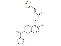 (2E)-N-{[3-methyl-7-(1,3-thiazol-5-ylcarbonyl)-5,6,7,8-tetrahydro-2,7-naphthyridin-4-yl]methyl}-3-(2-thienyl)acrylamide