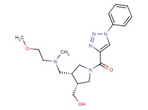 {(3R*,4R*)-4-{[(2-methoxyethyl)(methyl)amino]methyl}-1-[(1-phenyl-1H-1,2,3-triazol-4-yl)carbonyl]pyrrolidin-3-yl}methanol