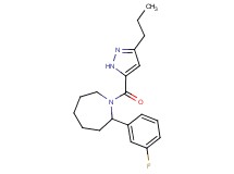 2-(3-fluorophenyl)-1-[(3-propyl-1H-pyrazol-5-yl)carbonyl]azepane