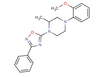 4-(2-methoxyphenyl)-2-methyl-1-(3-phenyl-1,2,4-oxadiazol-5-yl)piperazine