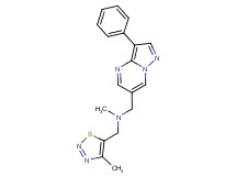 N-methyl-1-(4-methyl-1,2,3-thiadiazol-5-yl)-N-[(3-phenylpyrazolo[1,5-a]pyrimidin-6-yl)methyl]methanamine