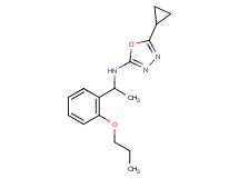 5-cyclopropyl-N-[1-(2-propoxyphenyl)ethyl]-1,3,4-oxadiazol-2-amine