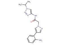 2-[4-(2-aminophenyl)-1H-pyrazol-1-yl]-N-(1-isopropyl-1H-1,2,3-triazol-4-yl)acetamide