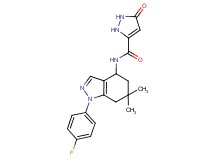 N-[1-(4-fluorophenyl)-6,6-dimethyl-4,5,6,7-tetrahydro-1H-indazol-4-yl]-5-oxo-2,5-dihydro-1H-pyrazole-3-carboxamide