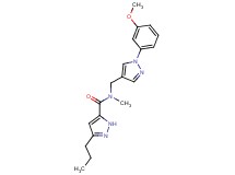 N-{[1-(3-methoxyphenyl)-1H-pyrazol-4-yl]methyl}-N-methyl-3-propyl-1H-pyrazole-5-carboxamide