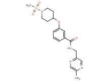 N-[(5-methyl-2-pyrazinyl)methyl]-3-{[1-(methylsulfonyl)-4-piperidinyl]oxy}benzamide