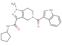 N-cyclopentyl-5-(1H-indol-3-ylcarbonyl)-1-methyl-4,5,6,7-tetrahydro-1H-pyrazolo[4,3-c]pyridine-3-carboxamide