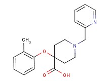 4-(2-methylphenoxy)-1-(pyridin-2-ylmethyl)piperidine-4-carboxylic acid