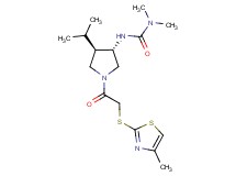 N'-((3S*,4R*)-4-isopropyl-1-{[(4-methyl-1,3-thiazol-2-yl)thio]acetyl}pyrrolidin-3-yl)-N,N-dimethylurea
