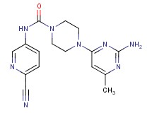 4-(2-amino-6-methylpyrimidin-4-yl)-N-(6-cyanopyridin-3-yl)piperazine-1-carboxamide