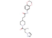 N-(2,3-dihydro-1,4-benzodioxin-6-yl)-3-{1-[2-methyl-3-(1H-pyrazol-1-yl)propanoyl]-4-piperidinyl}propanamide