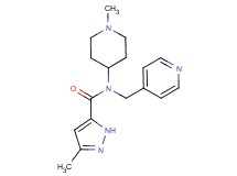 3-methyl-N-(1-methyl-4-piperidinyl)-N-(4-pyridinylmethyl)-1H-pyrazole-5-carboxamide