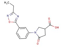 1-[3-(3-ethyl-1,2,4-oxadiazol-5-yl)phenyl]-5-oxopyrrolidine-3-carboxylic acid