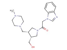 {(3R*,4R*)-1-(1H-benzimidazol-1-ylacetyl)-4-[(4-methylpiperazin-1-yl)methyl]pyrrolidin-3-yl}methanol